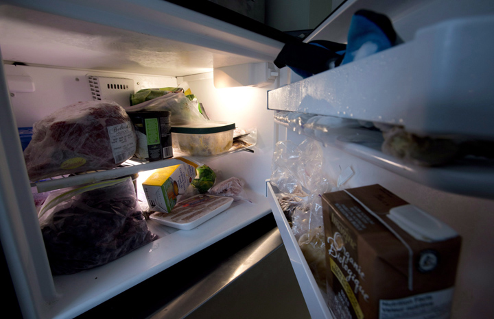 Food is shown in a freezer in North Vancouver, B.C., Wednesday, Oct. 30, 2013.