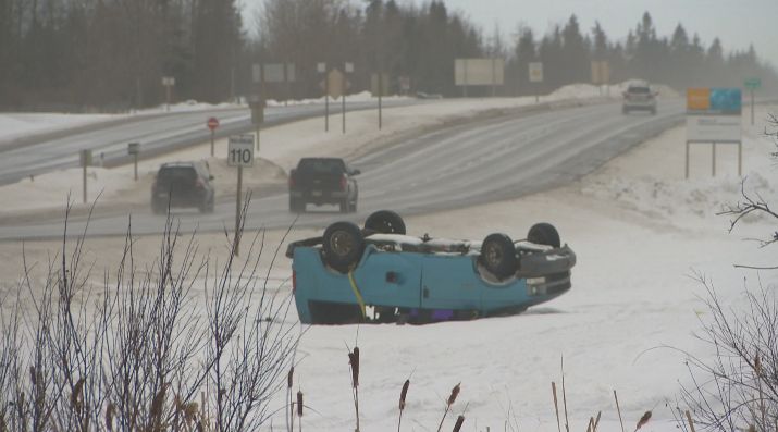 Drivers dealt with slick road conditions on Boxing Day as Environment Canada issued Freezing Rain and Snowfall warnings some areas of Northern and Central Alberta, Thursday, December 26, 2013. 