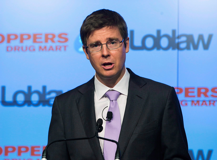 Galen Weston Jr., executive chairman of Loblaw, speaks at a press conference in Toronto on Monday, July 15, 2013.