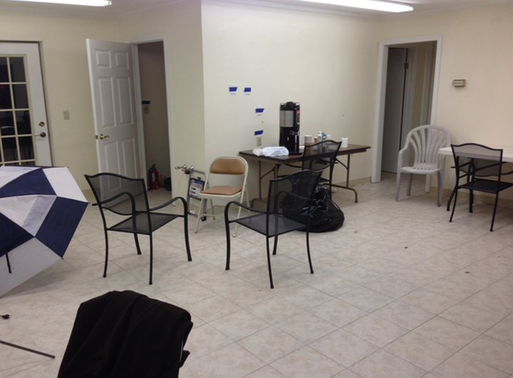 The makeshift Global News office in Newtown, CT. December 14, 2012.