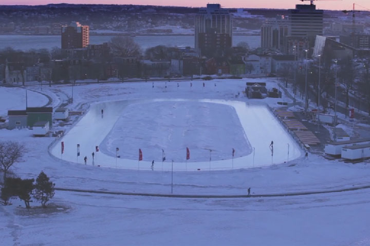 The Emera Oval ice-skating surface in Halifax, Nova Scotia.