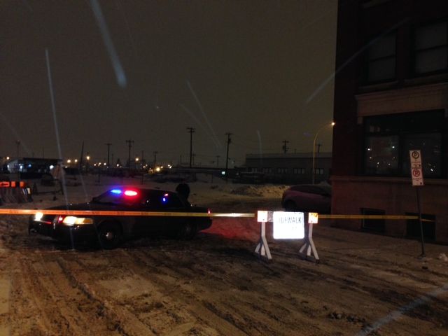 A man has been taken to hospital following an hit and run in downtown Edmonton, Monday, December 2, 2013.