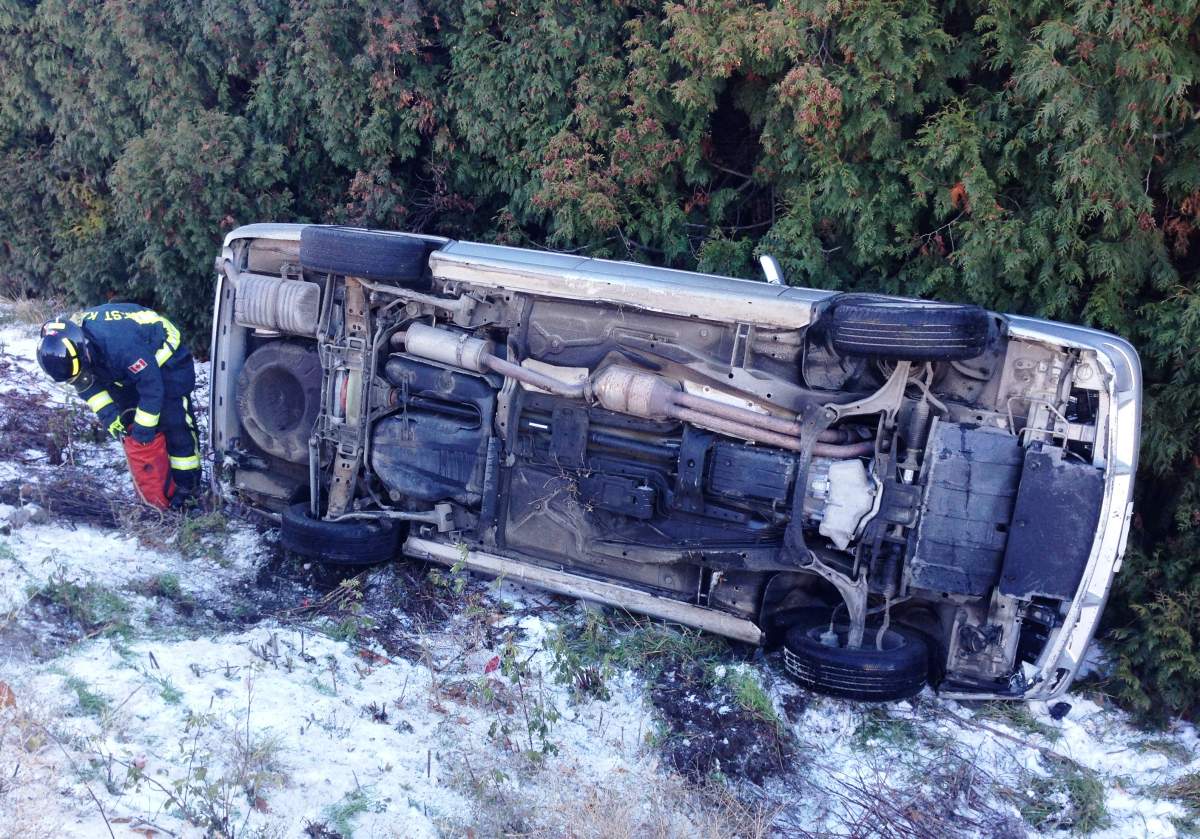 Icy road conditions continue to catch Okanagan drivers off guard - image