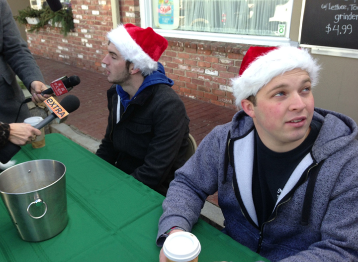 J.R. Shine raises money for victims of the Sandy Hook Elementary shooting in Newtown, CT December 15, 2012.