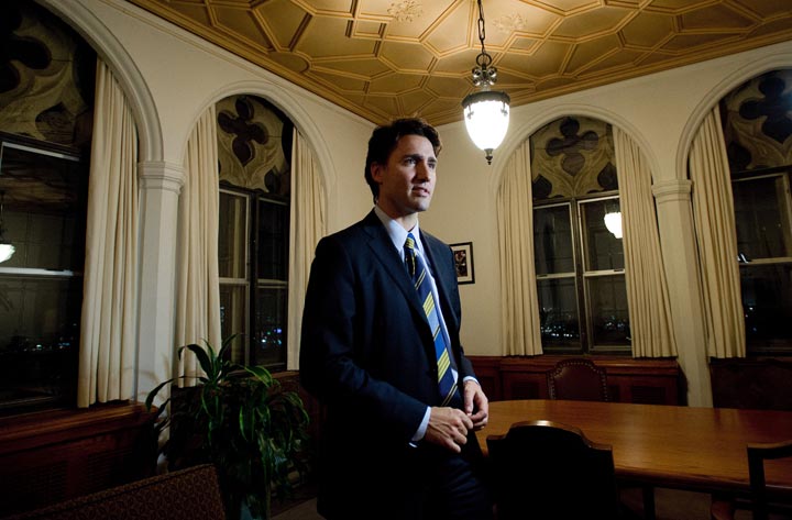 Liberal Leader Justin Trudeau takes part in an interview on Parliament Hill in Ottawa on Tuesday, December 10, 2013. 