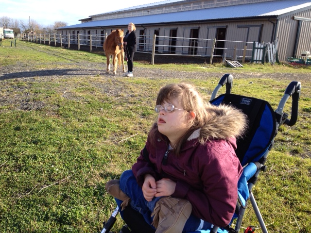 Kiarra loves the time with the horses. Credit: Fiona McClure.