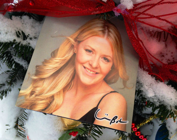 A Christmas tree memorial honouring the victims of the Lac-Megantic rail disaster