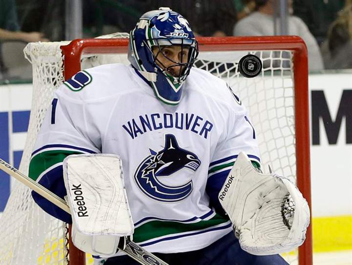Vancouver Canucks goalie Roberto Luongo was injured Sunday night in a game against the Winnipeg Jets.