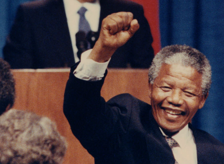Nelson Mandela in Canada on June 18, 1990.