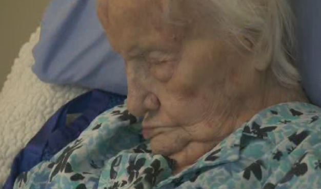 Merle was taking a snooze when our cameraman went by earlier today.