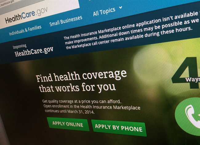 This photo of part of the HealthCare.gov website is photographed in Washington, in this Nov. 29, 2013.