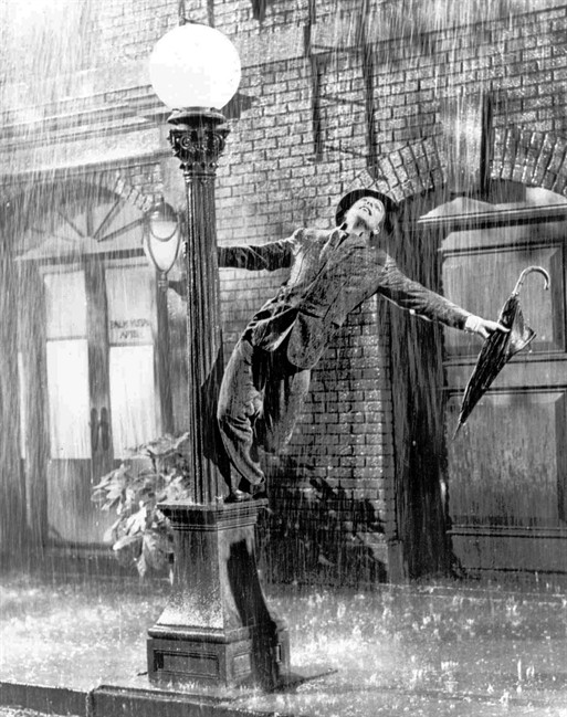 Gene Kelly appears in a promotional photo from 1952's "Singin' in the Rain."