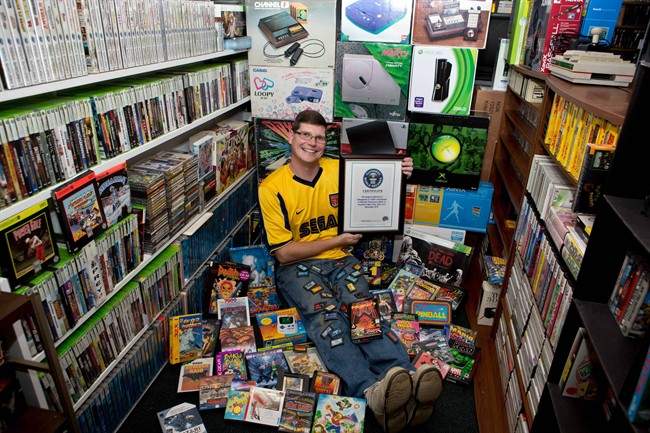 Thomasson is featured in the just-released “Guinness World Records 2014 Gamer’s Edition,” for having the largest collection of video games, 10,607. The number bests the previous record holder, Richard Lecce of Florida, who had 8,616 games in 2010. 