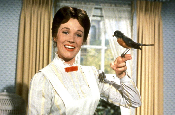 Julie Andrews in a scene from 'Mary Poppins.'.
