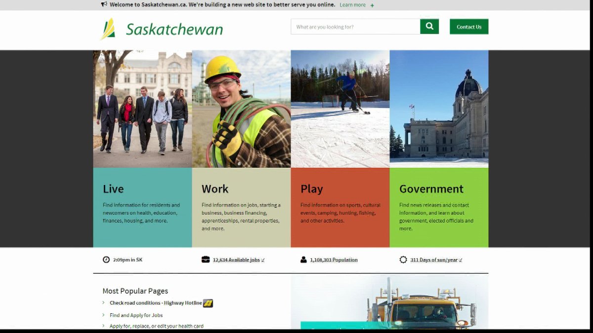 The Saskatchewan government says it has overhauled its website to make it easier for people to use with mobile devices.