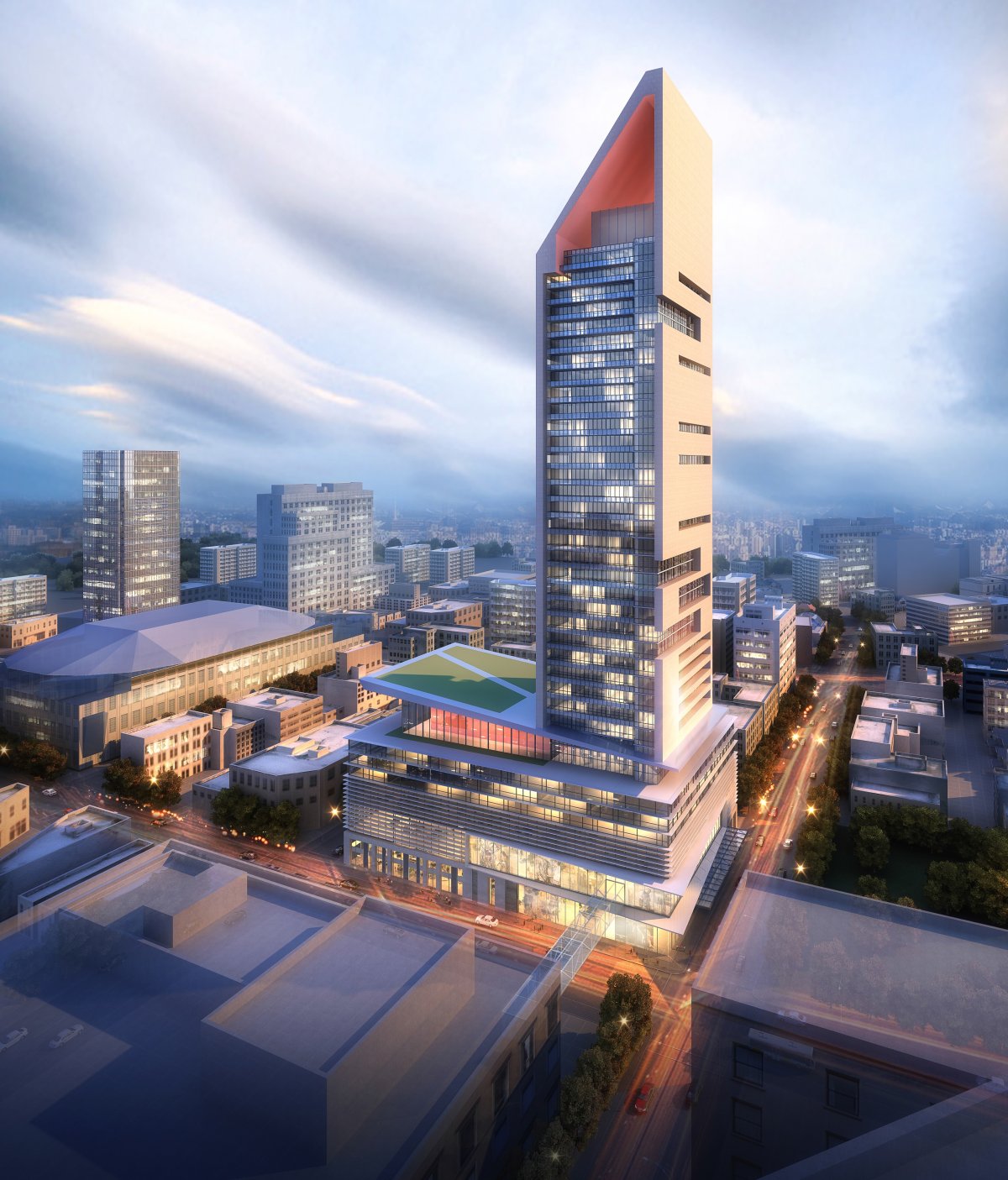 An artist's rendering of the since-cancelled SkyCity development in 2013.