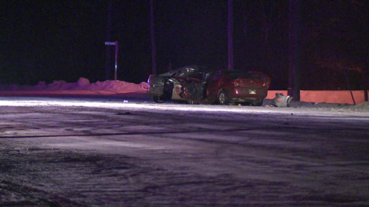 A child was seriously hurt in a crash north of Winnipeg on Monday.