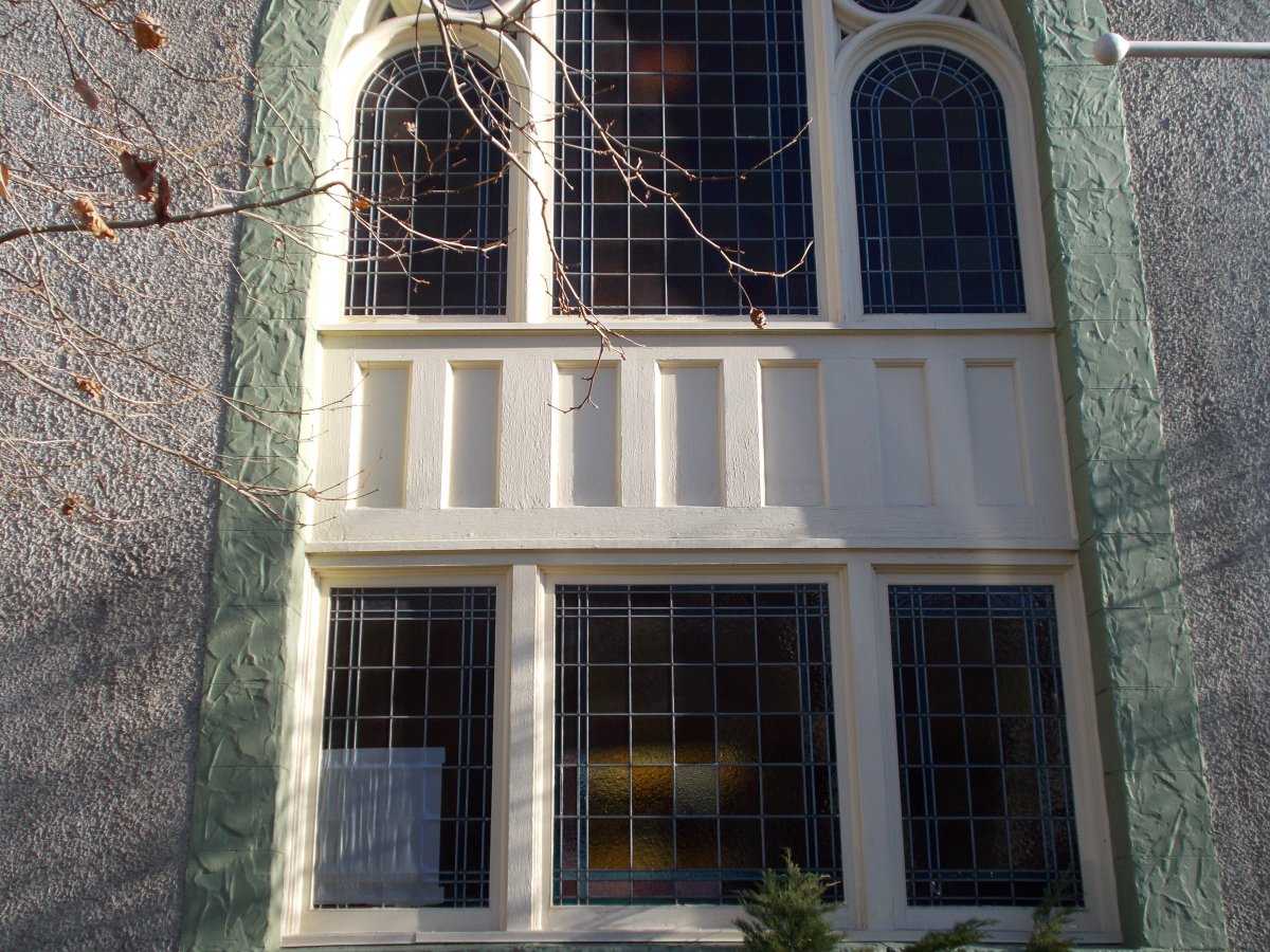 Someone throws rock through 100yearold stained glass church window in