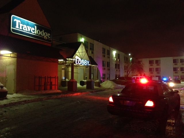 Police say a man was fatally stabbed at the Travelodge motel in south Edmonton, Wednesday, December 18, 2013. 