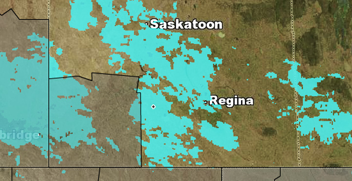 Winter storm warnings in Saskatchewan at 3:15 p.m. on Dec. 2, 2013.