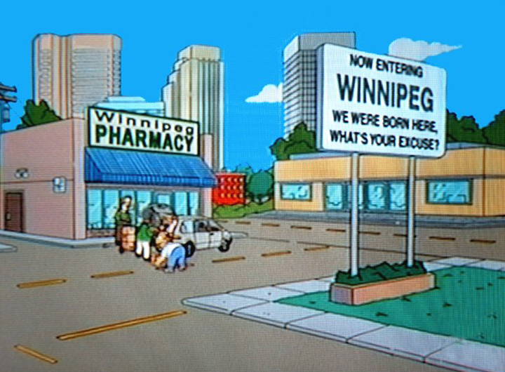 The Simpsons once suggested a new slogan for Winnipeg.