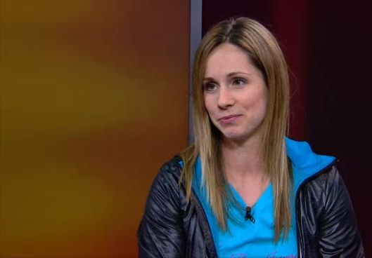 Canadian Olympian Jennifer Heil appears on Global's The Morning Show.