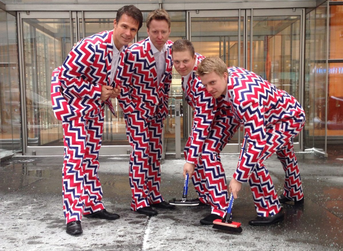 Norway's Curling Team Wore Heart-Themed Pants For Valentine's Day