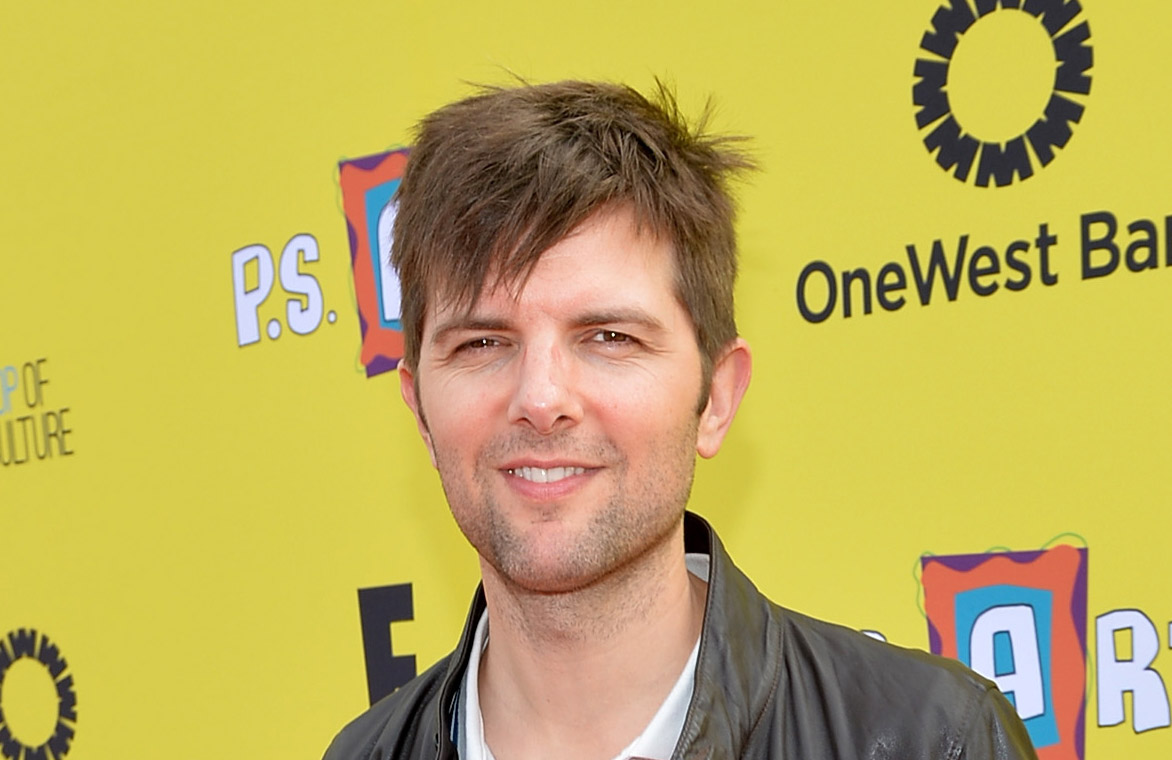 Actor Adam Scott attends the P.S. Arts Express Yourself 2013 event held at Barker Hangar on November 17, 2013 in Santa Monica, California.