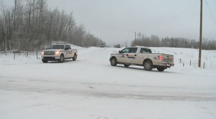 Two RCMP officers were injured in a standoff near Vegreville, AB Monday, Jan. 6, 2014.