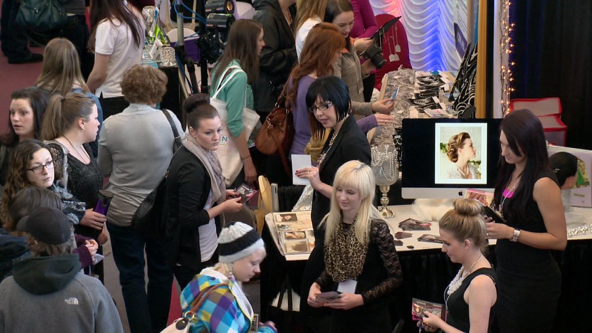 On Sunday, hundreds of brides-to-be shopped for ideas under one roof at a wedding expo.