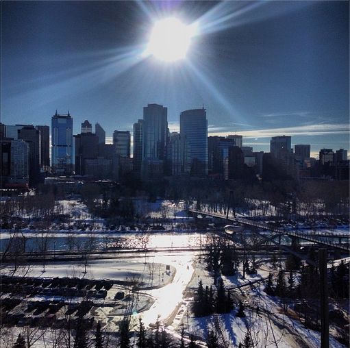 A sunny winter day in Calgary.