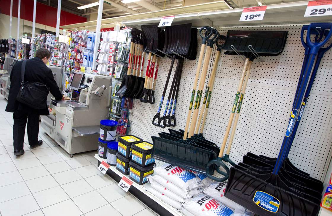 A Canadian Tire store houses pretty much any winter-related item you can conceive of.