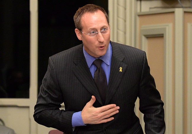 Justice Minister Peter MacKay appears at Senate legal and constitutional affairs committee on Parliament Hill in Ottawa on November 27, 2013. Federal Liberals are trying to drag MacKay into the Senate expenses scandal. THE CANADIAN PRESS/Sean Kilpatrick.