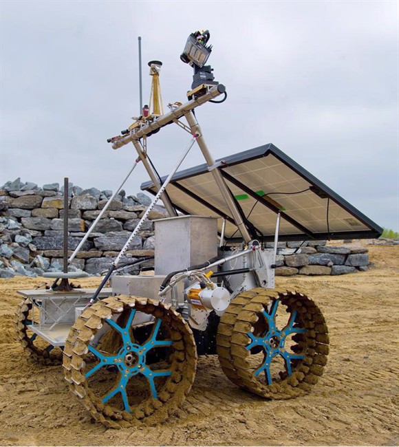 The Artemis, one of the Canadian Space agency new rovers, is shown in a photo released on Friday Oct. 19, 2012. 