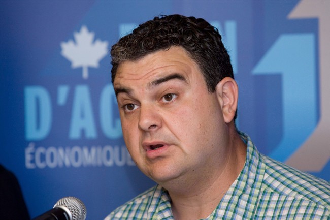 Conservative MP Dean Del Mastro announces the launch of a new loans program in Peterborough, Ont., on Wednesday, July 4, 2012. 