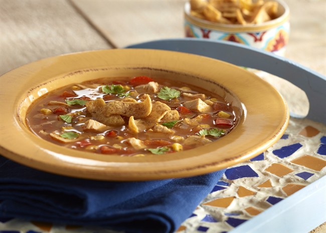 Chicken Tortilla Soup is a spicy soup that is quick to make. 