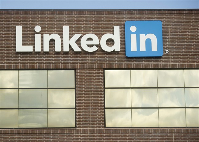 This May 7, 2013 photo shows LinkedIn's Mountain View, Calif., headquarters.