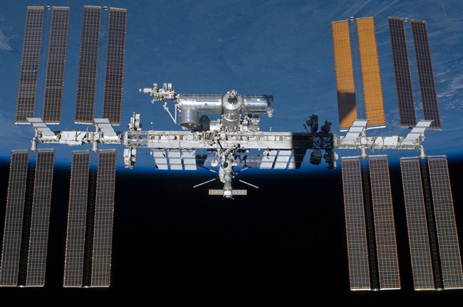 The International Space Station is pictured in its current configuration, in a 2011 photo. 