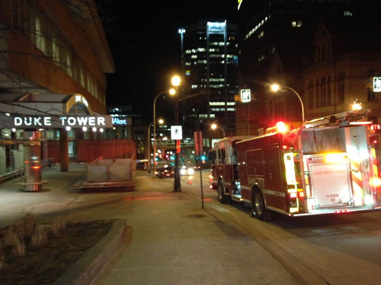 Just after 8 p.m., fire crews got called to a building alarm at Duke Tower, said Fire Captain Brian Fleckney.