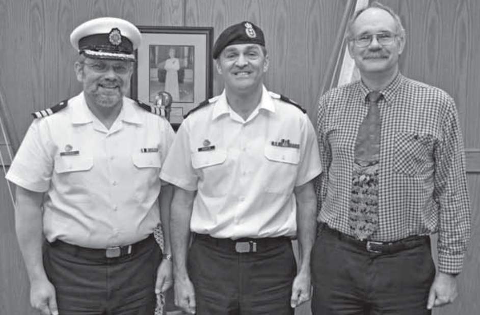 Chief Petty Officer Second Class Gilles Duquette is pictured at the centre of this photo.