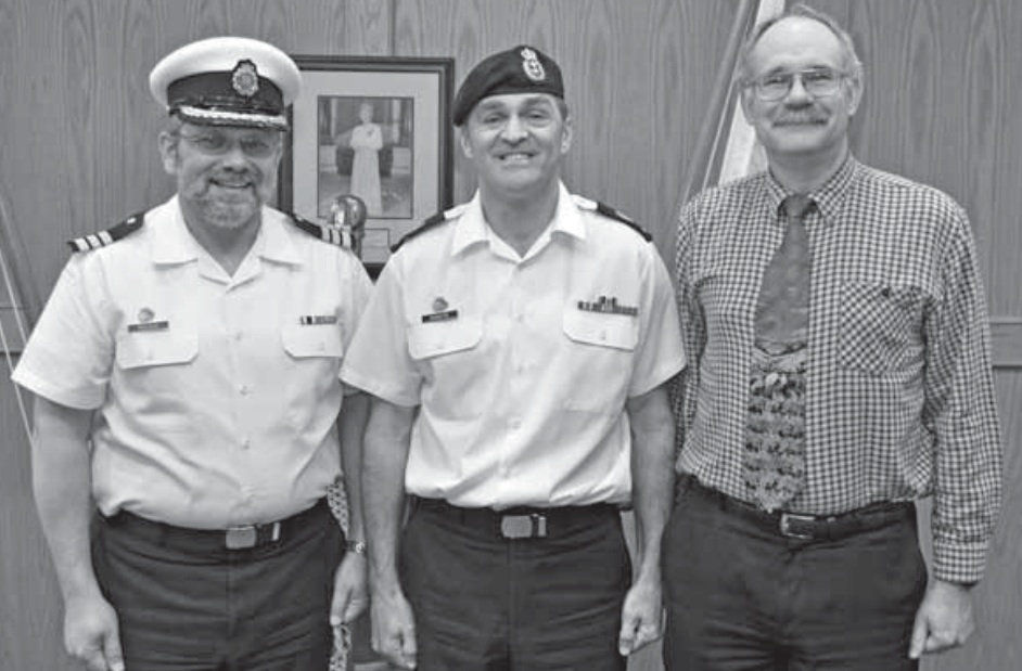 Chief Petty Officer Second Class Gilles Duquette is pictured at the centre of this photo.