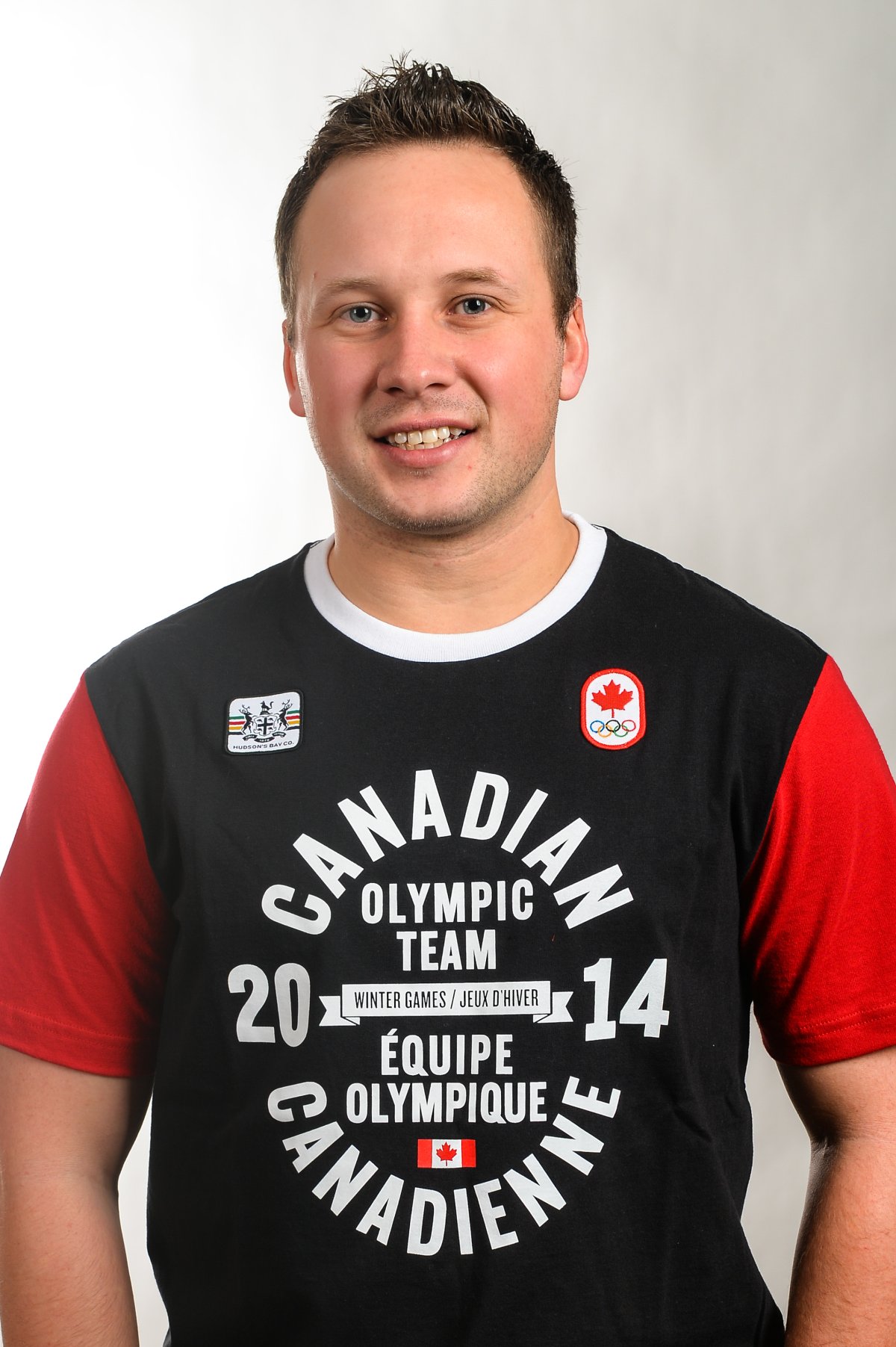 Caleb Flaxey. Curling team announcement in Winnipeg, MB on December 9, 2013.