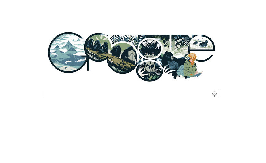 The Google Doodle for Jan. 16 pays tribute to world-renowned zoologist Dian Fossey.