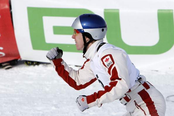 Travis Gerrits of Canada takes second place during the FIS Freestyle Ski World Championship Men's and Women's Aerials on March 7, 2013 in Voss, Norway.