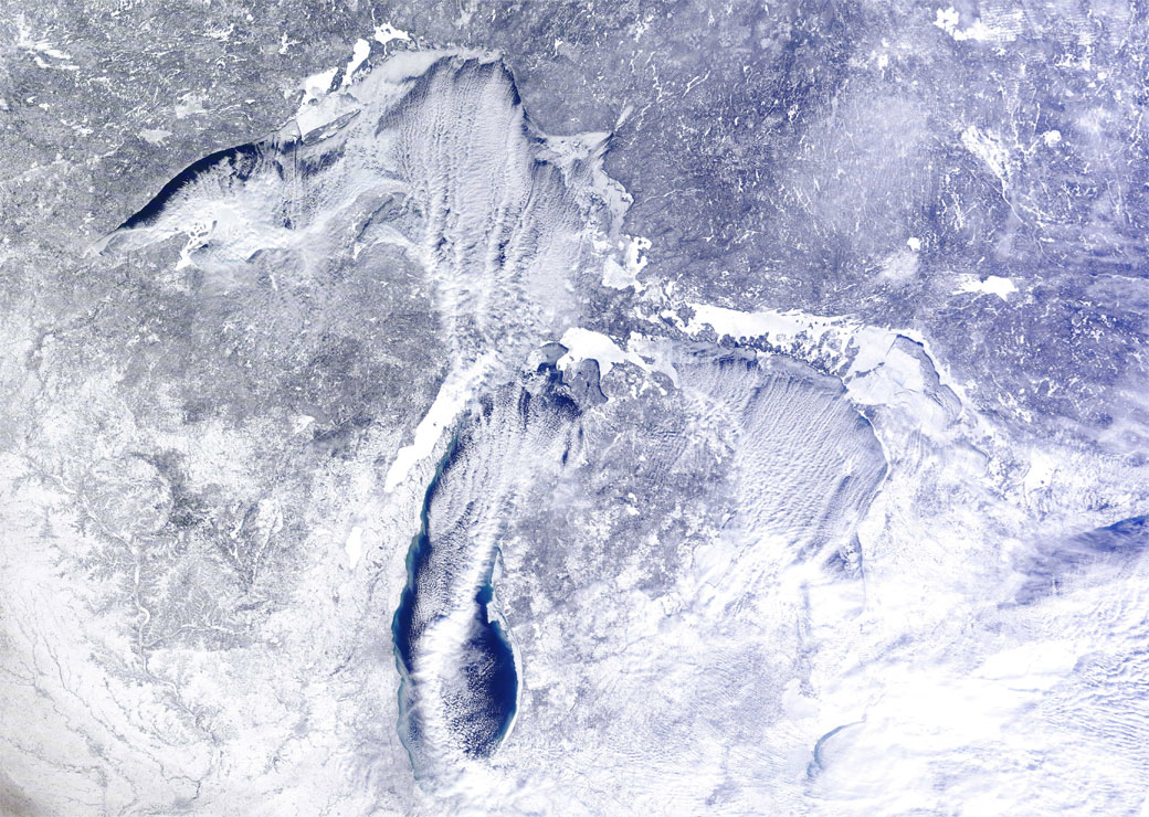 Due to the cold weather, the Great Lakes are seeing more ice coverage than they have in several years.