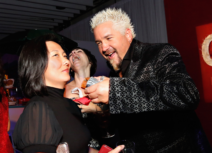 Guy Fieri attends Food Networks 20th birthday celebration at Pier 92 on October 17, 2013 in New York City.