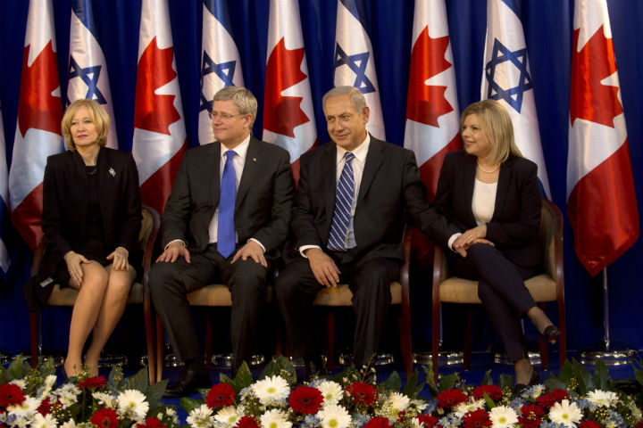 A group of 208 people accompanied Prime Minister Stephen Harper on his first official trip to Israel.
