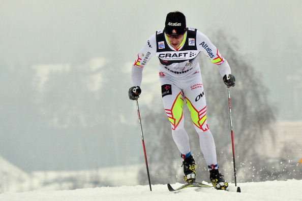 Canadian Alex Harvey competes in the 10 km classic individual of the sixth stage of the men's Nordic Skiing Tour de Ski in Val Di Fiemme on January 4, 2014. 
