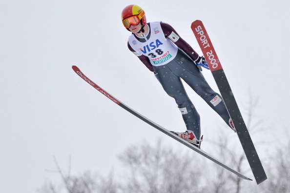 Taylor Henrich of Canada competes in the normal hill individual during the FIS Women's Ski Jumping World Cup Sapporo at Miyanomori Ski Jump Stadium on January 11, 2014 in Sapporo, Japan. 