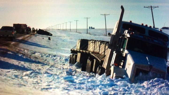 The driver of a pickup truck is dead after a crash on Highway 7 west of Delisle, Saskatchewan.